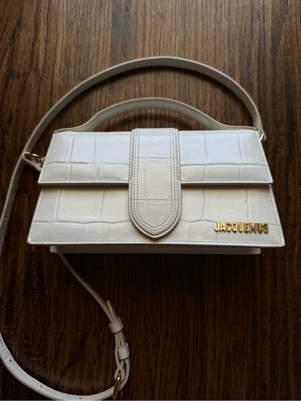Jacquemus Croc-Embossed Top Handle Bag